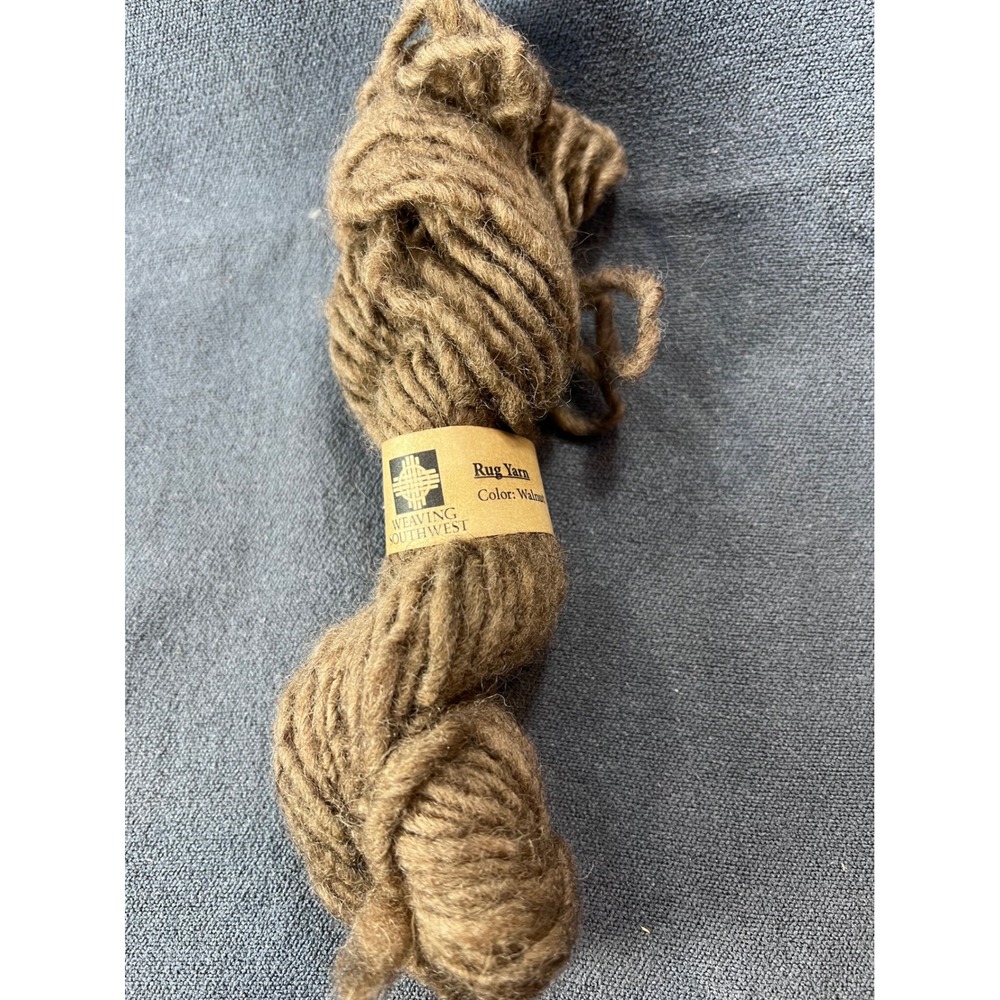 Weaving Southwest‎ Rug Yarn Walnut Brown Thick Multi-Ply Wool Fiber Art Crafting
